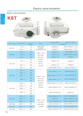 Electric Ball actuators หน้า 75-76 DSFC สอบถามราคาก่อนสั่ง