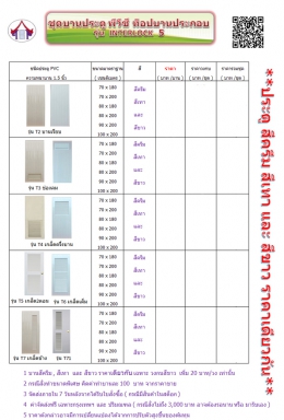 ชุดบานประตู PVC สอบถามราคาก่อนสั่ง