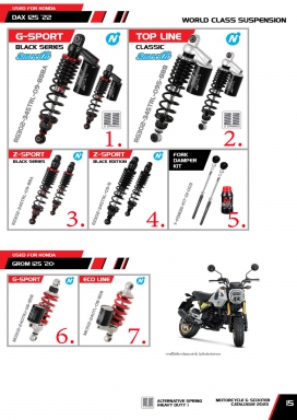 โช๊ค YSS USED FOR HONDA DAX 125 22 / CROM 125 20