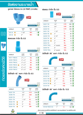 ข้อต่อ PVC งานระบายน้ำ รายละเอียดสินค้าตามรูปภาพ