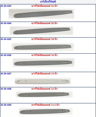 บาร์โซ่เลื่อยยนต์ รายละเอียดสินค้าตามภาพ