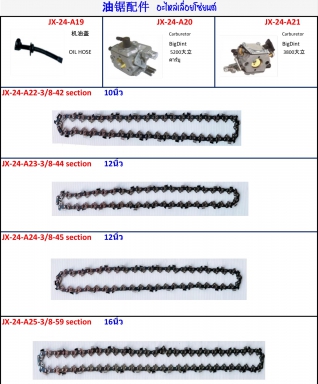 อะไหล่เลื่อยโซ่ยนต์ สินค้าตามภาพ