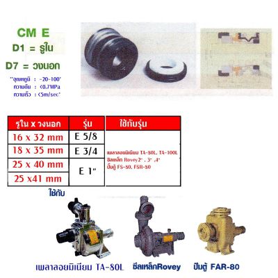 ซิลปั๊ม CME1-25x41mm ใช้สำหรับปั๊มเพลาลอยมิเนียม,ROVEY,ปั๊มตู้