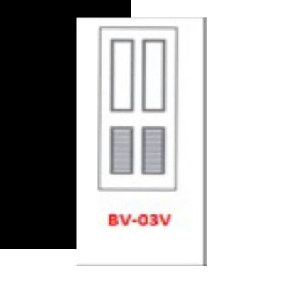 ชุดบานประตู UPVC BRAVO ลูกฝักและบานเจาะเกล็ดระบาย BV-03 V	 TOP DIAMOND FINGER